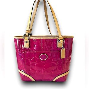 Coach PINK Patent Leather Peyton Bag